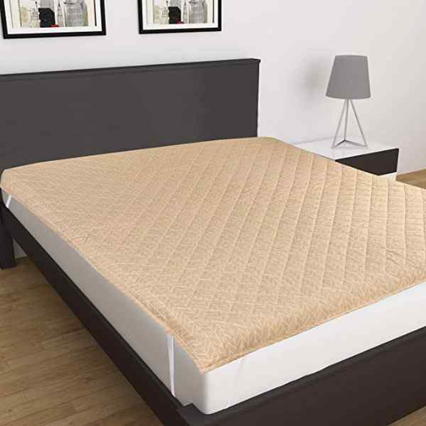 RdTrend 100% Waterproof Microfiber Quilted Double Bed Size Mattress Protector - Beige MP-3