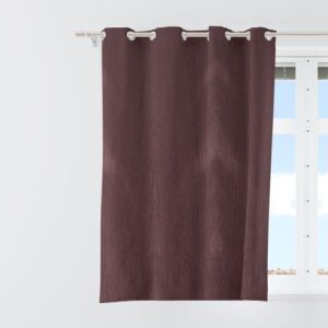 5 Feet Window Curtains Polyester Room Darkening Set Of 2 (Coffee)