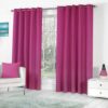 9 feet Long Door Curtains Polyester Room Darkening Set Of 2 (Pink)25