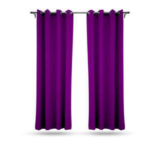 9 feet Long Door Curtains Polyester Room Darkening Set Of 2 (Purple) 44