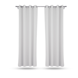 9 feet Long Door Curtains Polyester Room Darkening Set Of 2 (White) 50