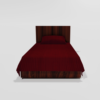 Pure Cotton Single Flat Bed Sheet With 1 Pillow Cover (Maroon)