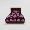 Winter Soft Warm Single Flat Bedsheet With 1 Pillow Cover (Wine)