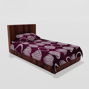 Winter Soft Warm Single Flat Bedsheet With 1 Pillow Cover (Wine)