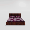 Winter Warm King Size Fitted Double Bedsheet With 2 Pillow Covers (Wine) 102e