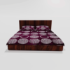 Winter Warm King Size Flat Double Bedsheet With 2 Pillow Covers (Wine)