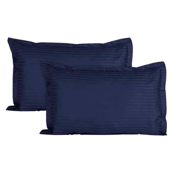 RdTrend Cotton Satin 300 TC Pillow Cover (Blue_18"x28") R-8