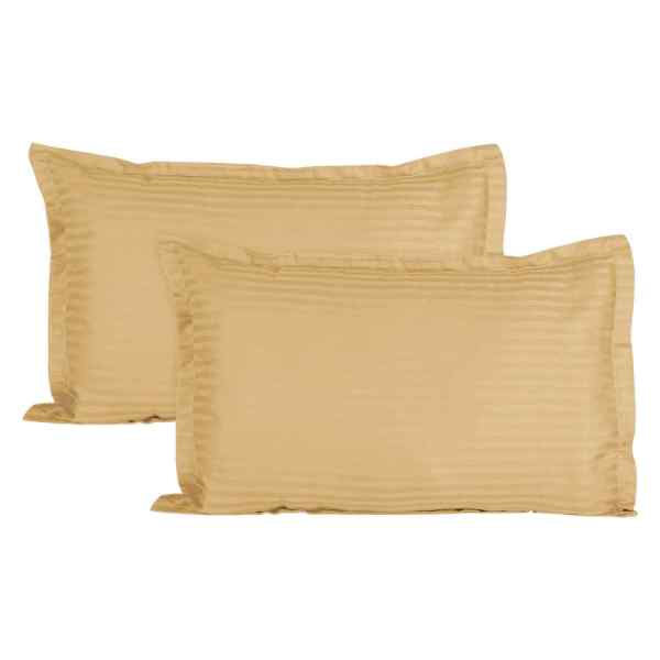 RdTrend Cotton Satin 300 TC Pillow Cover (Beige _18"x28") R-12