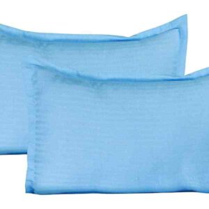Cotton Satin 300 TC Pillow Cover (Sky Blue_18"x28")