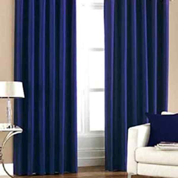RdTrend Polyester Blend Solid Grommet Eyelet Curtain, 7 X 4 Feet, Blue, Pack of 2 P-92