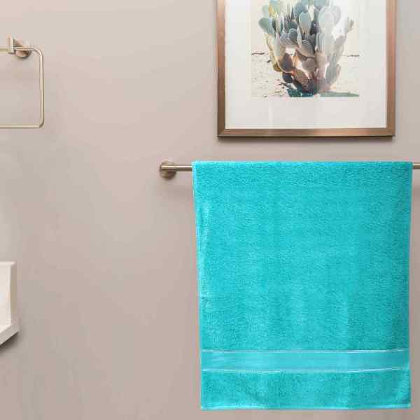 RdTrend Ultrasoft 100% Cotton Large Bath Towel Absorbent and Soft antibacterial 500 GSM (Sky Blue) R-51