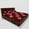 Winter Warm King Size Fitted Double Bedsheet With 2 Pillow Covers (Maroon)107b