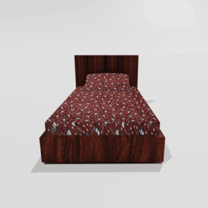 Winter Warm Soft Fitted Single Bedsheet With 1 Pillow Cover (Brown)