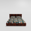 King Size Glace Cotton Elastic Fitted Double Bedsheet With 2 Pillow Covers (Green)
