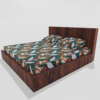 King Size Glace Cotton Elastic Fitted Double Bedsheet With 2 Pillow Covers (Green)