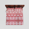 King Size Jacquard Cotton Double Flat Bed Sheet With 2 Pillow Covers (Red)1d