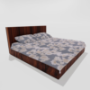 King Size Pure Cotton Double Flat Bed Sheet With 2 Pillow Covers (Lily Flower) 6