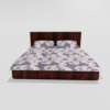 King Size Pure Cotton Double Flat Bed Sheet With 2 Pillow Covers (Lily Flower) 6