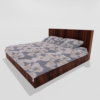 King Size Pure Cotton Double Flat Bed Sheet With 2 Pillow Covers (Lily Flower) 6