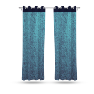 9 feet Long Door Curtains Polyester Room Darkening Set Of 2 (Blue) 17