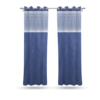 9 feet Long Door Curtains Polyester Room Darkening Set Of 2 (Blue) 14d