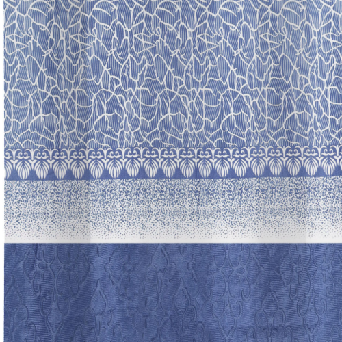 5 Feet Window Curtains Polyester Room Darkening Set Of 2 (Blue)