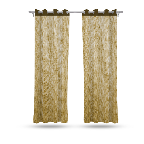 9 feet Long Door Curtains Polyester Room Darkening Set Of 2 (Gold) 31
