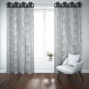 9 feet Long Door Curtains Polyester Room Darkening Set Of 2 (Grey)