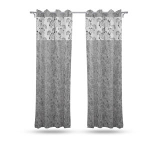 9 feet Long Door Curtains Polyester Room Darkening Set Of 2 (Grey) 33