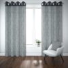9 feet Long Door Curtains Polyester Room Darkening Set Of 2 (Grey)12