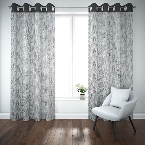 9 feet Long Door Curtains Polyester Room Darkening Set Of 2 (Grey)22