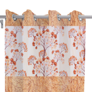 9 feet Long Door Curtains Polyester Room Darkening Set Of 2 (Orange) 34