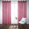 9 feet Long Door Curtains Polyester Room Darkening Set Of 2 (Pink)