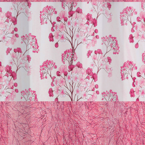 5 Feet Window Curtains Polyester Room Darkening Set Of 2 (Pink)