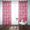9 feet Long Door Curtains Polyester Room Darkening Set Of 2 (Red)15c