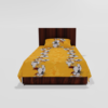 Glace Cotton‎ 210 TC Single Flat Bed Sheet With 1 Pillow Cover (Yellow)12a