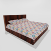 Glace Cotton Double Flat Bedsheet With 2 Pillow Covers (Candy) 105
