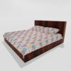 Glace Cotton Double Flat Bedsheet With 2 Pillow Covers (Candy) 105