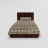 Glace Cotton‎ Single Flat Bed Sheet With 1 Pillow Cover (Brown) 18