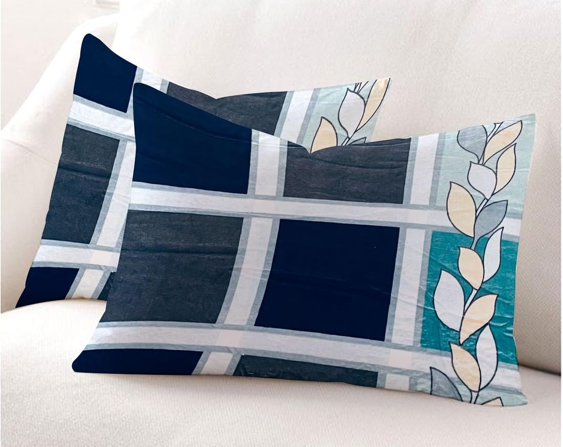 Winter Warm King Size Flat Double Bedsheet With 2 Pillow Cover (Aqua)