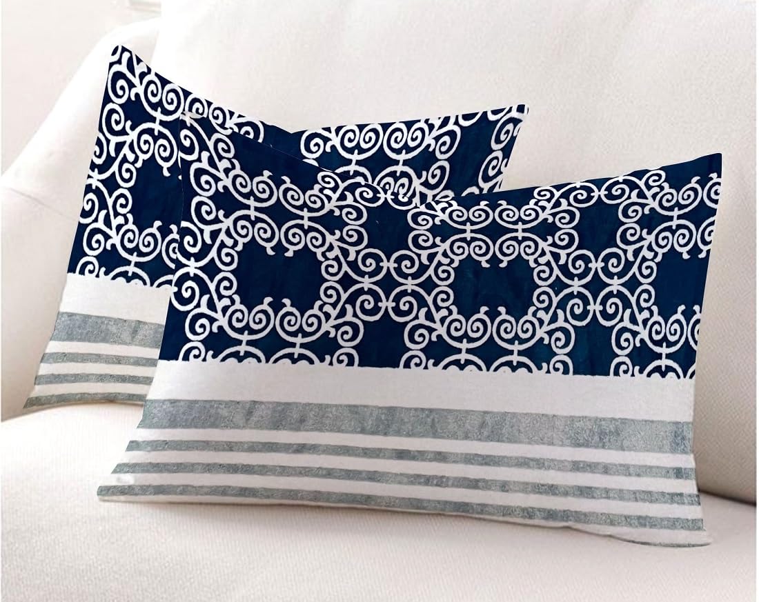 Winter Warm King Size Flat Double Bedsheet With 2 Pillow Cover (Blue)