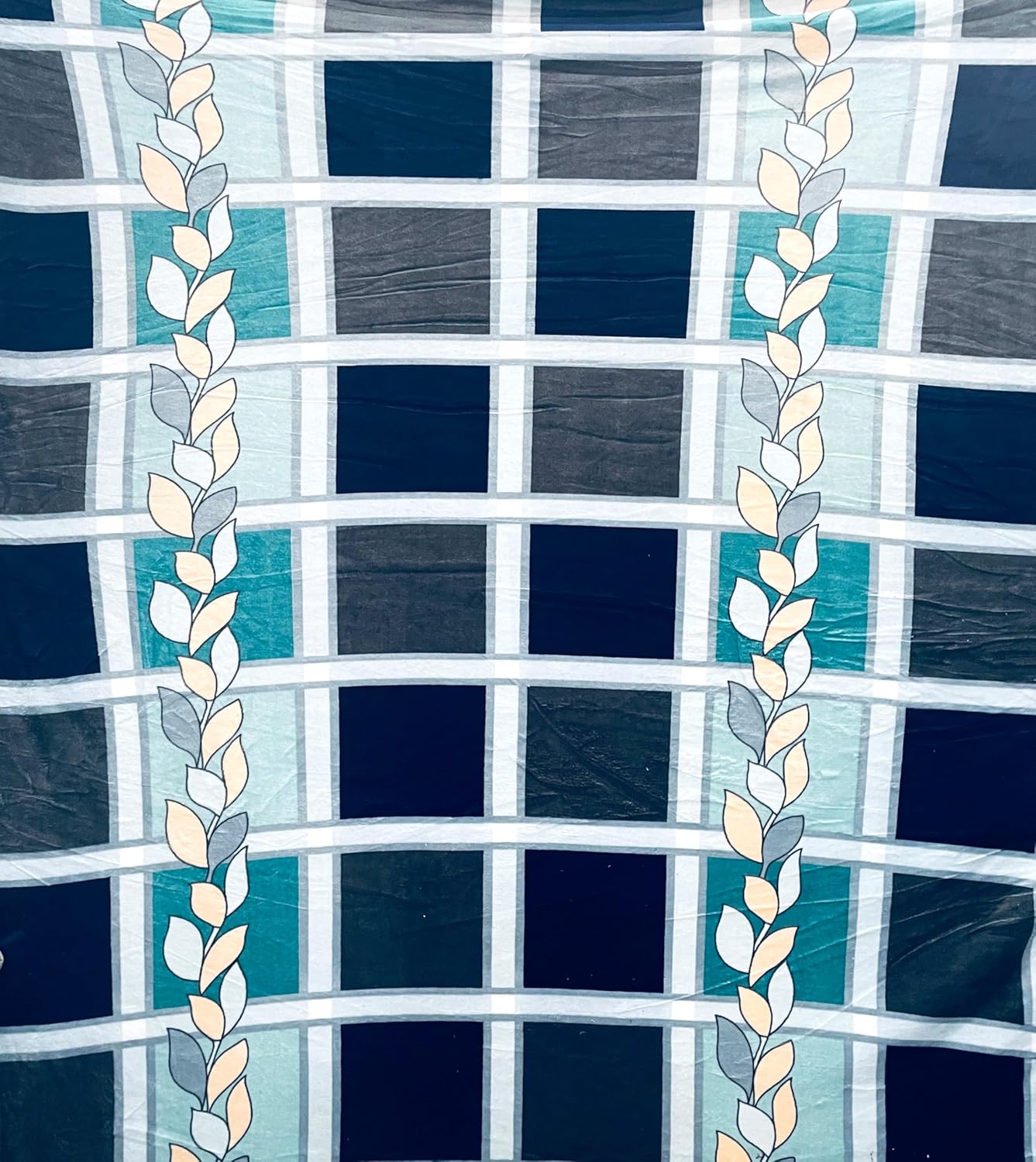 Winter Warm King Size Flat Double Bedsheet With 2 Pillow Cover (Aqua)