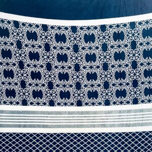 Winter Warm King Size Flat Double Bedsheet With 2 Pillow Cover (Blue)