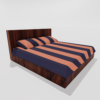 Glace Cotton Double Flat Bedsheet With 2 Pillow Covers (Orange)