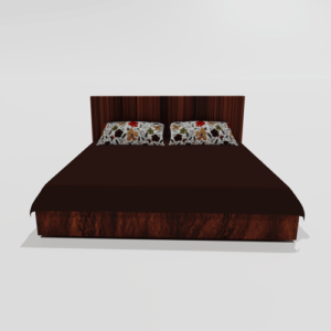 Glace Cotton Double Flat Bedsheet With 2 Pillow Covers (Dark Coffee)