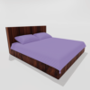 Glace Cotton Double Flat Bedsheet With 2 Pillow Covers (Purple)