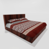 Glace Cotton Double Flat Bedsheet With 2 Pillow Covers (Maroon)