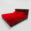 Winter Warm King Size Flat Double Bedsheet With 2 Pillow Cover (Red)