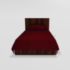 Pure Cotton Single Flat Bed Sheet With 1 Pillow Cover (Maroon) 7