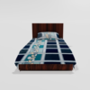 Winter Soft Warm Single Flat Bedsheet With 1 Pillow Cover (Blue Box)
